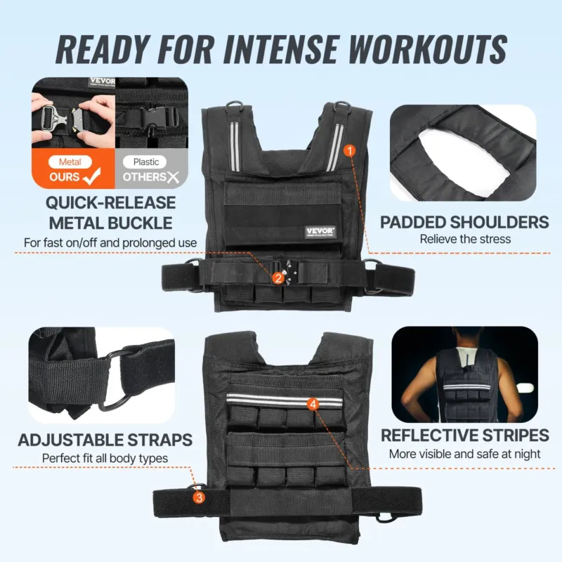 Reguleeritav raskusvest, 15,9 kg