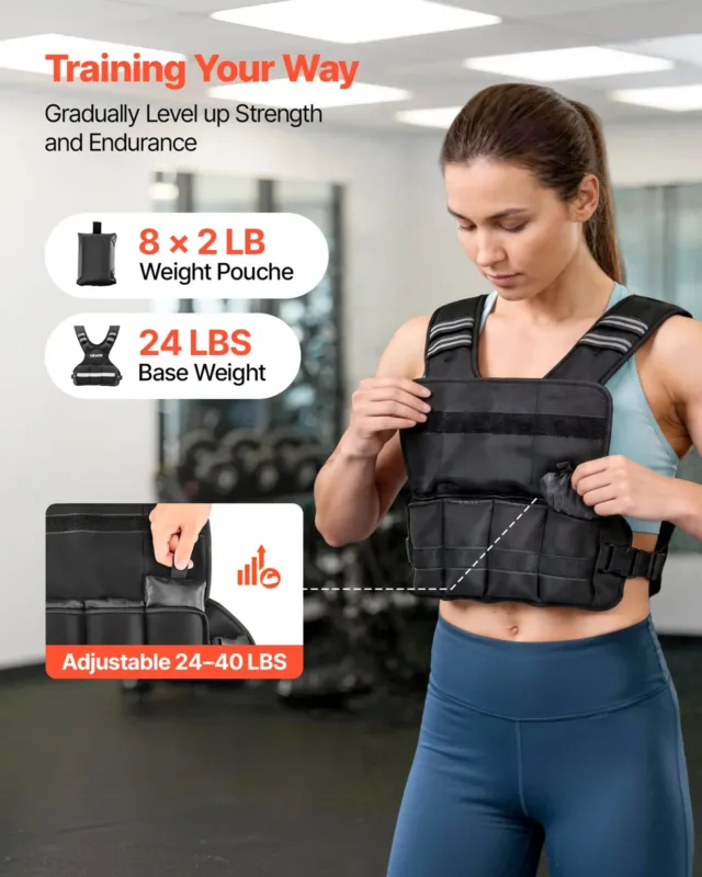 Reguleeritav raskusvest, 18,3 kg, 555 x 550 x 80 mm