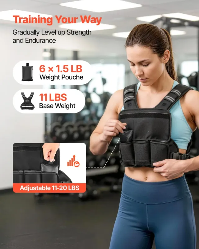 Reguleeritav raskusvest, 9,07 kg