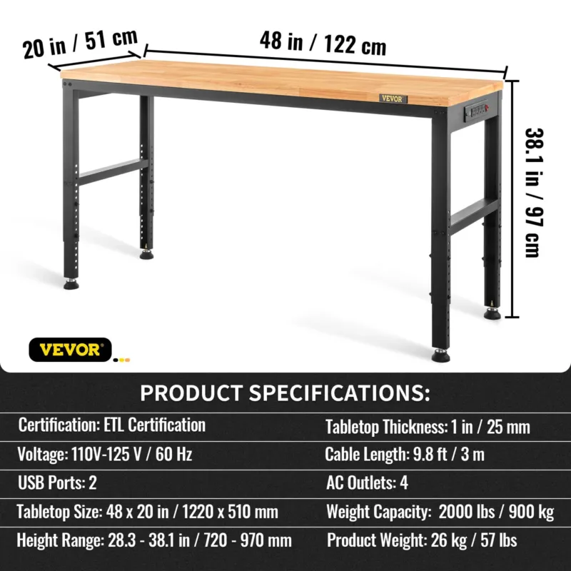 Reguleeritava kõrgusega töölaud 121,9 cm P x 50,8 cm L töölaud-laud