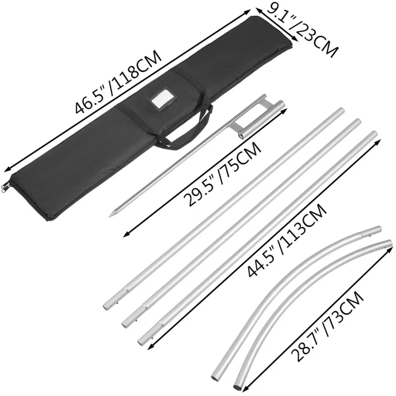 Reklaamlipumast, 4,88 m, 6 tk