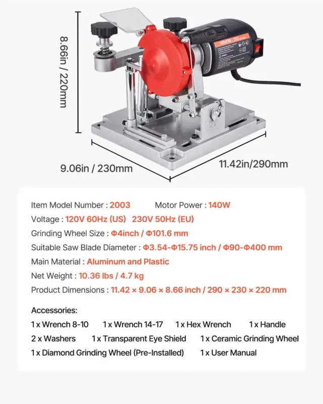 Ringsae tera teritaja, 140 W, 100 mm