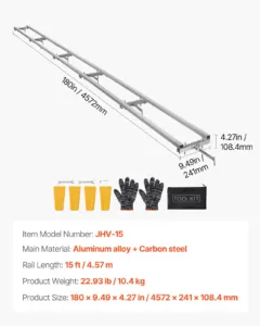 Rööbaste freesimisjuhtsüsteem, 4,57 m, 10,4 kg — pilt 7