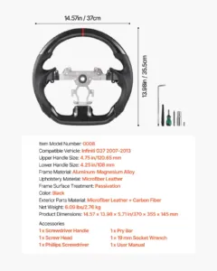 Rool 2007-2013 Infiniti G37-le, 120,65 mm, 2,76 kg — pilt 7