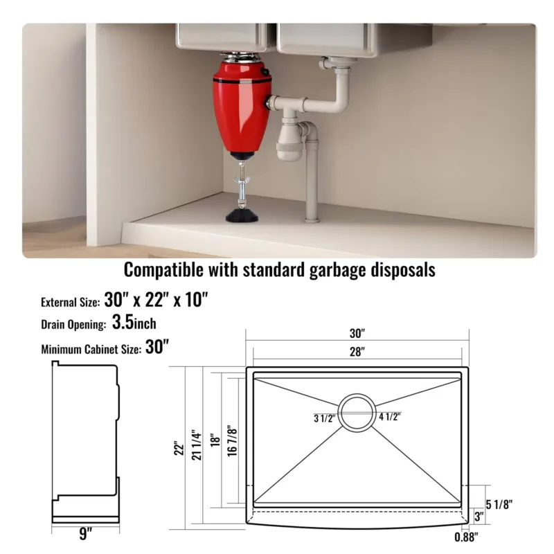 Roostevabast terasest köögivalamu 76,2 cm