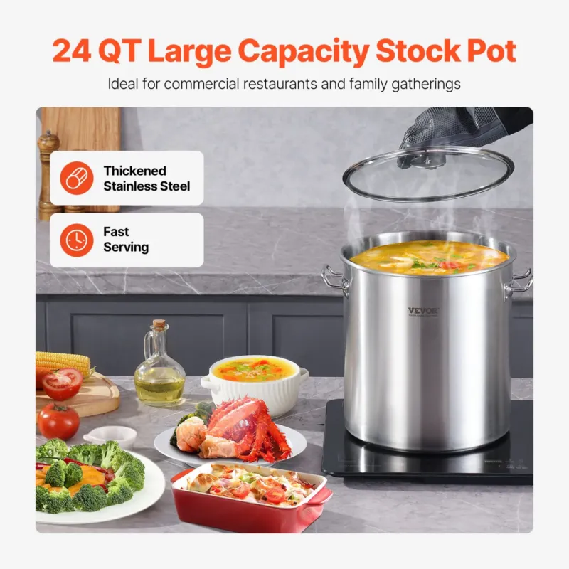 Roostevabast terasest pott 22,7 L, kaanega