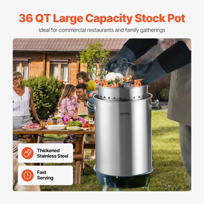 Roostevabast terasest pott 34,1 L