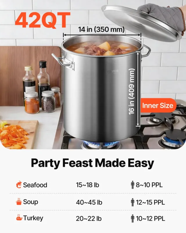 Roostevabast terasest pott 39,7 L
