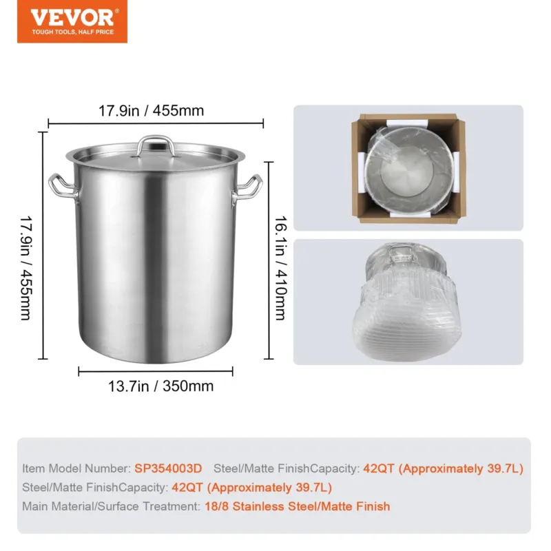 Roostevabast terasest pott 39,7 L, SP354003D