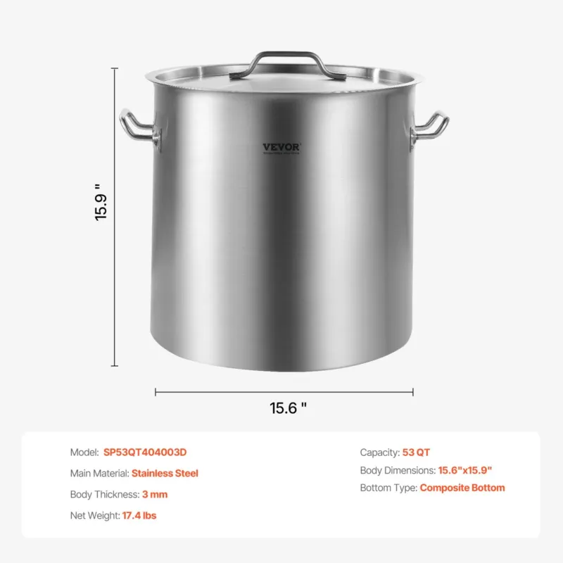 Roostevabast terasest pott 50,2 L