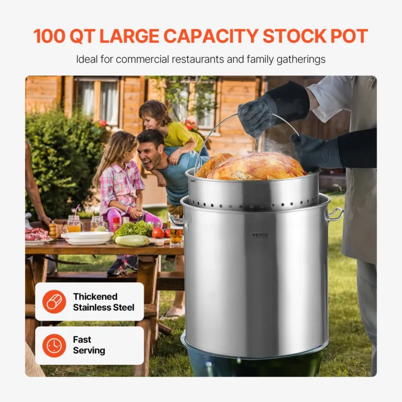 Roostevabast terasest pott 94,6 L