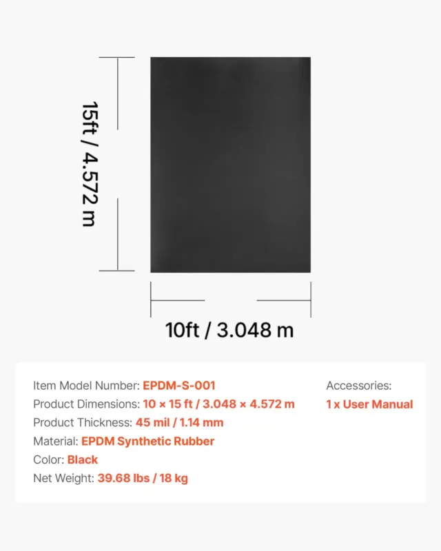 Rullkatus, 3,05 x 4,57 m, 1,14 mm