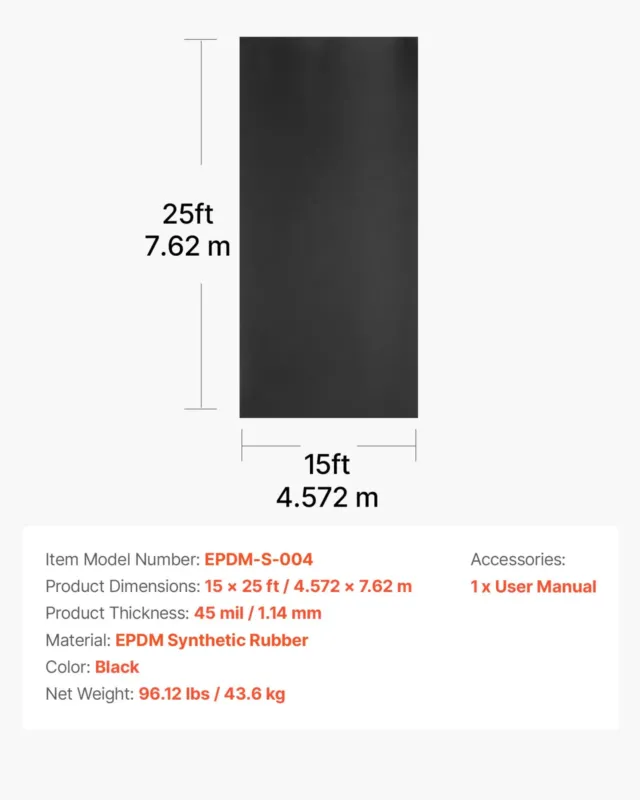 Rullkatus, 4,57 x 7,62 m, 1,14 mm
