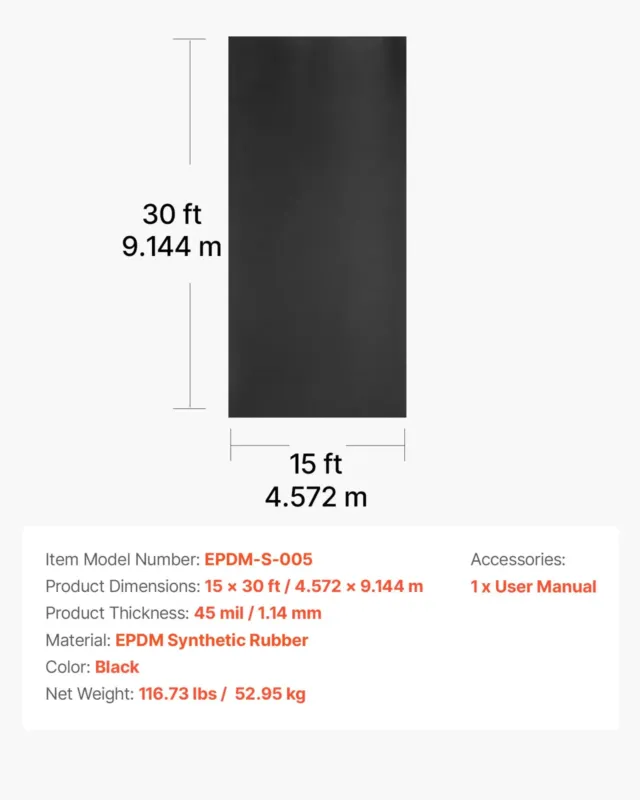 Rullkatus, 4,57 x 9,14 m, 1,14 mm