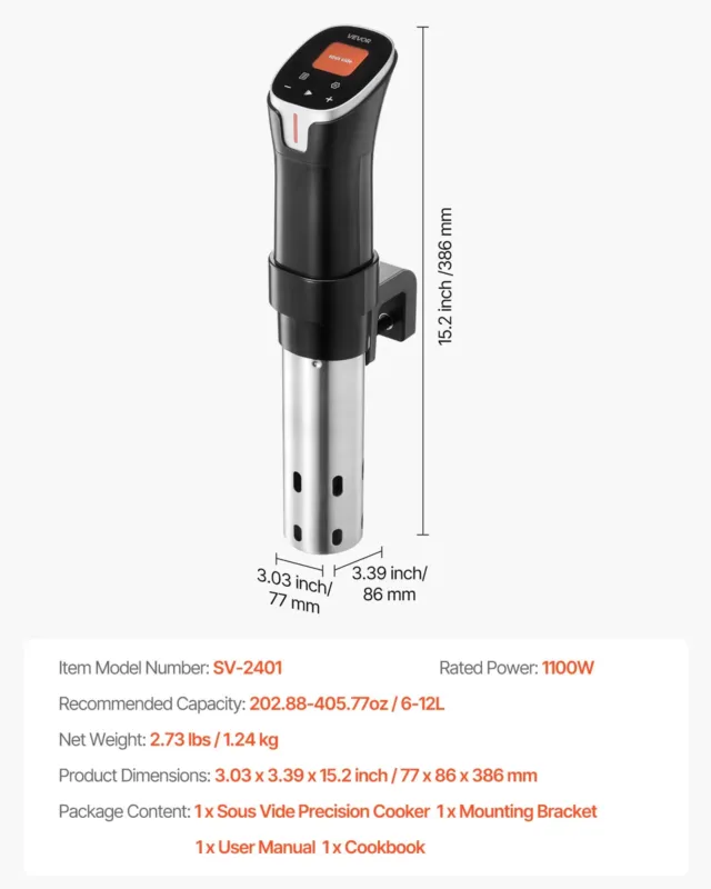 Sous vide keedukepp 1100 W