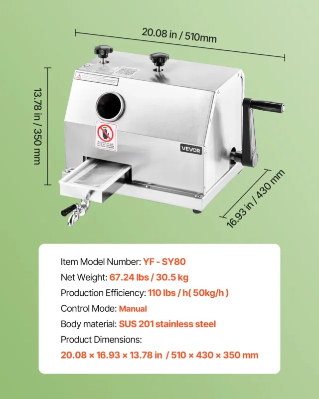 Suhkruroomahla press 50 kg/h, 3 rulliga