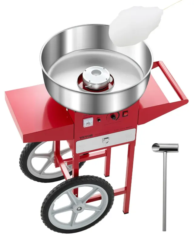 Suhkruvatimasin 1000 W, 52 cm, punane