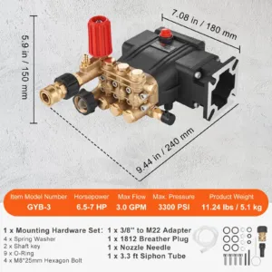 Survepesuri pump, 19 mm, 24,45 x 19,58 x 15,8 cm — pilt 7