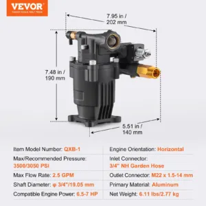 Survepesuri pump, 19 mm, 9,5 L — pilt 7