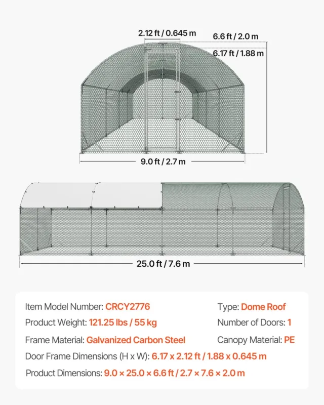 Suur metallist kanakuudi, 2,7 x 7,6 x 2 m, 55 kg