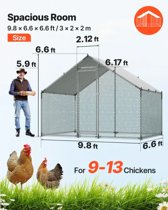 Suur metallist kanakuudi, 3 x 2 x 2 m, 2,54 cm