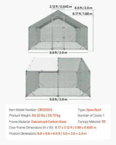 Suur metallist kanakuudi, 3 x 3 x 2 m, 29,72 kg — pilt 7