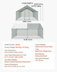 Suur metallist kanakuudi, 3 x 4 x 2 m, 2,54 cm — pilt 7