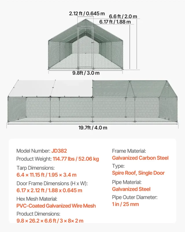 Suur metallist kanakuudi, 3 x 8 x 2 m, 2,54 cm