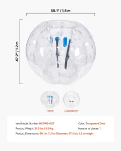 Täispuhutav põrkerauapall 1-pakk, 1 tk, 1,52 m — pilt 7