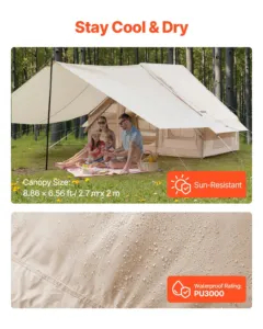 Täispuhutavad telgid telkimiseks, 2 uksega, 2,7 m — pilt 4