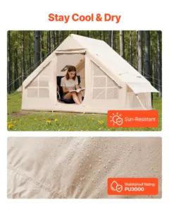 Täispuhutavad telgid telkimiseks, 2 uksega, 3 x 2 x 2 m — pilt 4
