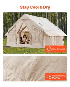 Täispuhutavad telgid telkimiseks, 2 uksega, 3 x 3 x 2,3 m — pilt 4