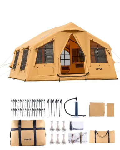 Täispuhutavad telgid telkimiseks, 2 uksega, 4,8 x 3,6 x 2,2 m