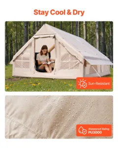Täispuhutavad telgid telkimiseks, 2 uksega, 4 x 3 x 2 m — pilt 4