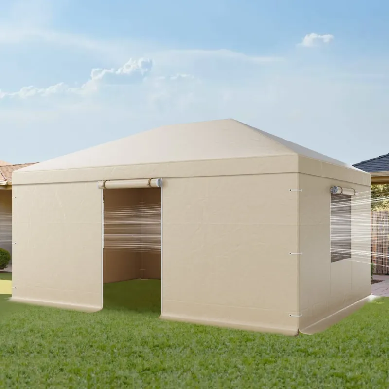 Talvine varikatuse katus sobib 3,68 x 4,9 m kõva katusega