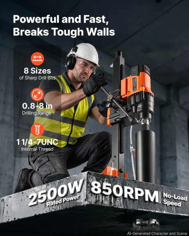 Teemantsüdamikpuurmasin, 202 mm, 2500 W