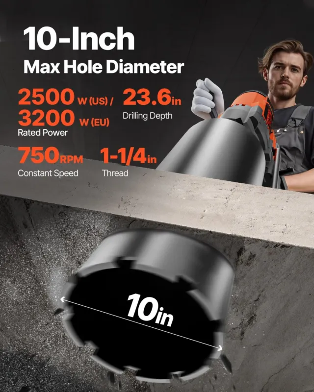Teemantsüdamikpuurmasin betoonsüdamikpuurplatvormi rattad 3200W 750RPM