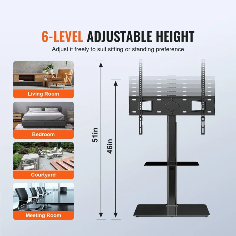 Telerialuse kinnitus, 165 cm, 40,8 kg
