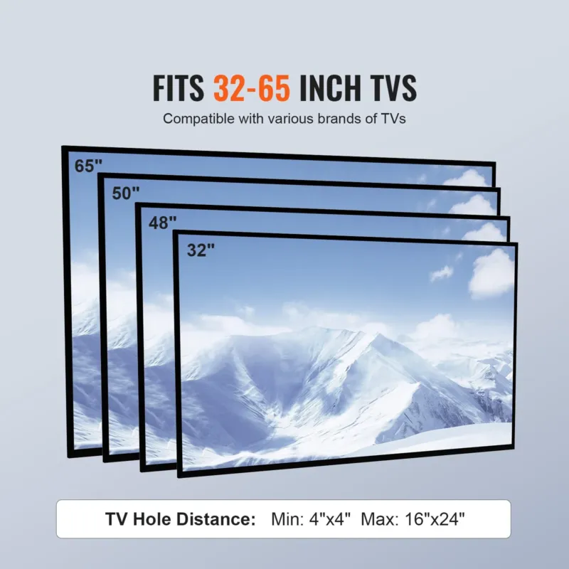 Telerialuse kinnitus, 165 cm, 40,8 kg
