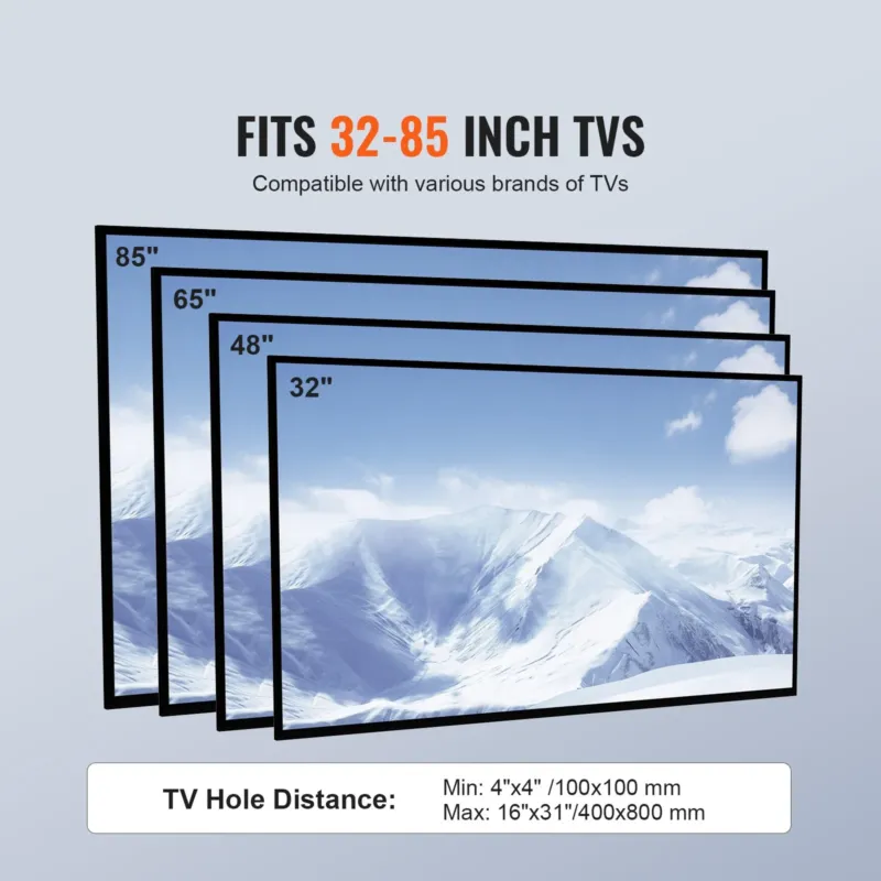 Telerialuse kinnitus, 216 cm, 44,9 kg