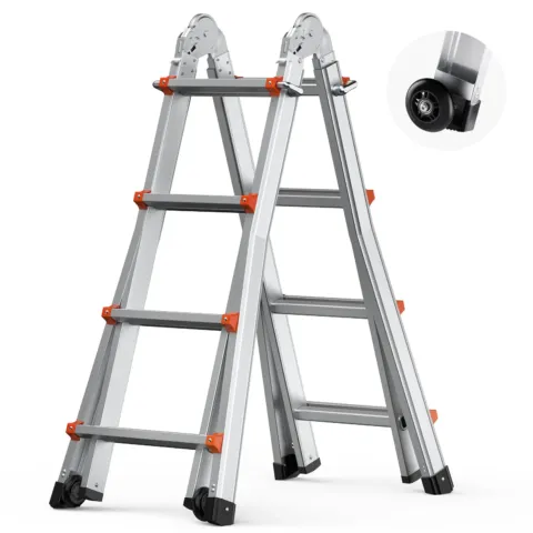 Teleskoopredel A-raam, 3,96 m, 150 kg