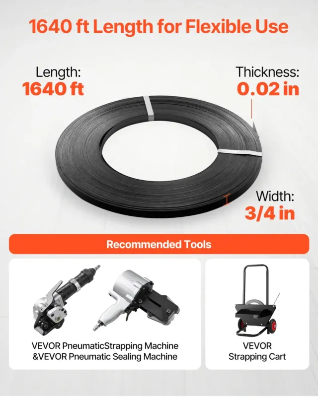Terasest sidumisrihmarull, 19 mm, 500 m