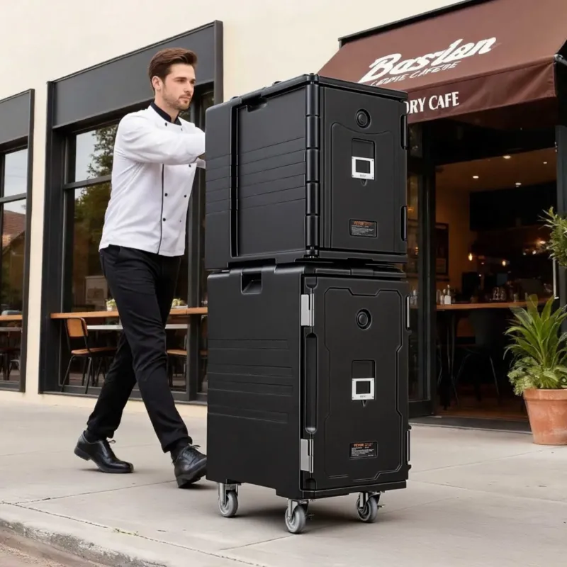 Termokast toidu transpordiks 120 L, must
