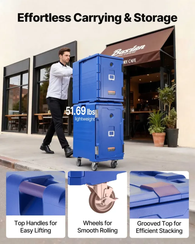Termokast toidu transpordiks 120 L, sinine