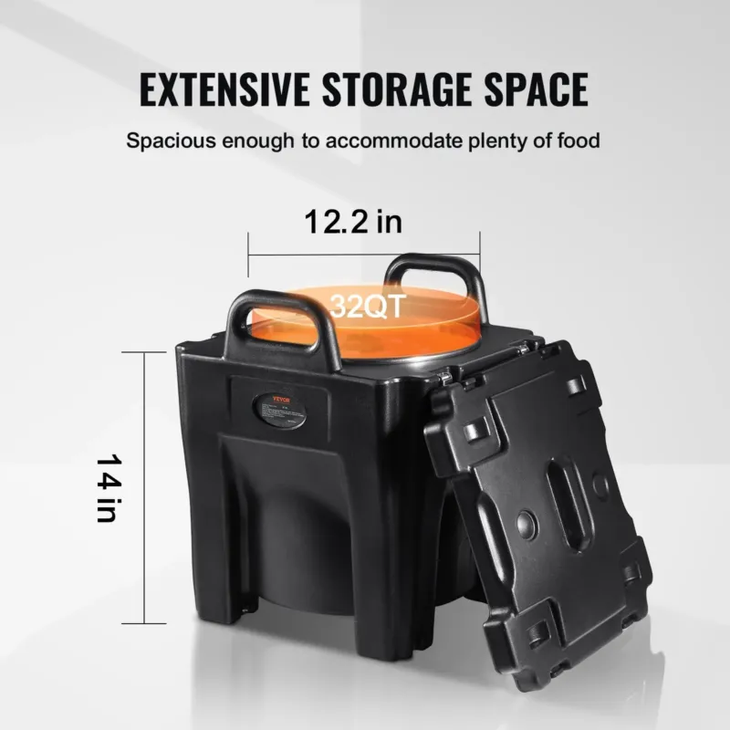 Termokast toidu transpordiks 30,3 L, must