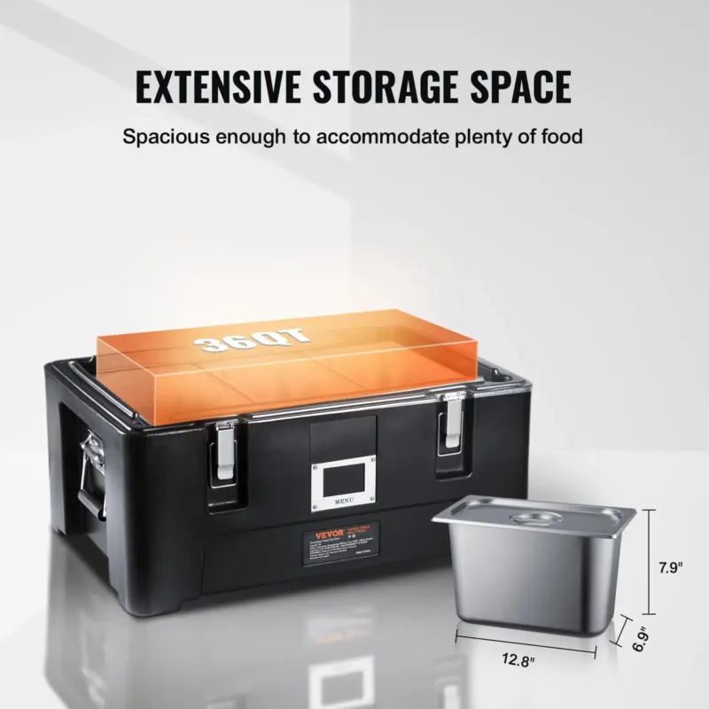 Termokast toidu transpordiks 34,1 L, must
