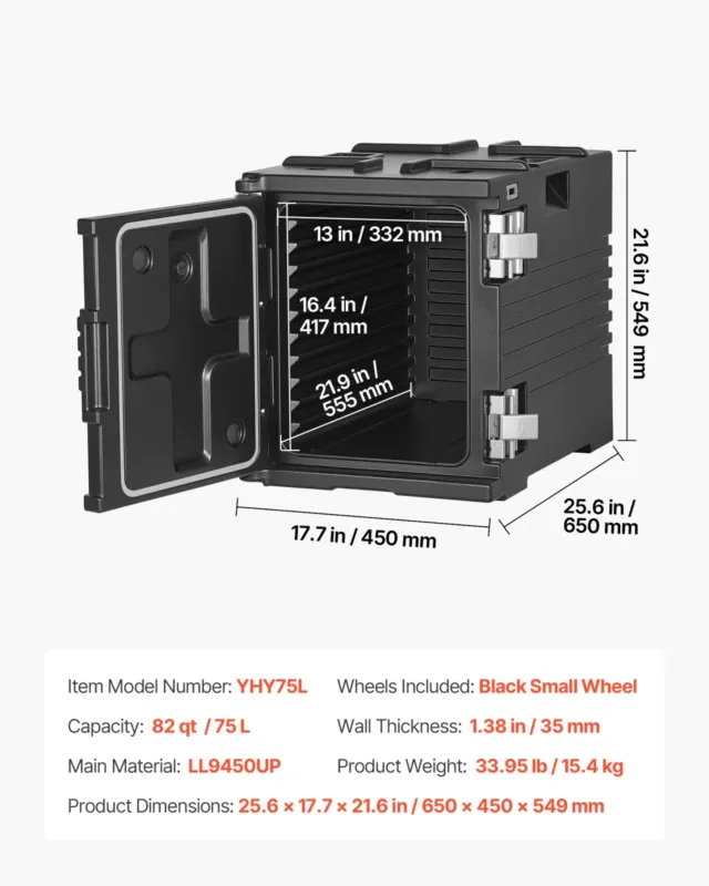 Termokast toidu transpordiks 75 L