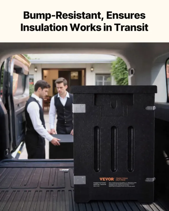 Termokast toidu transpordiks 77,6 L, must