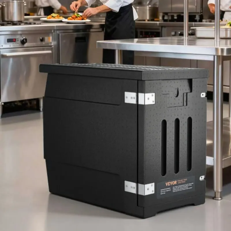 Termokast toidu transpordiks 77,6 L, must