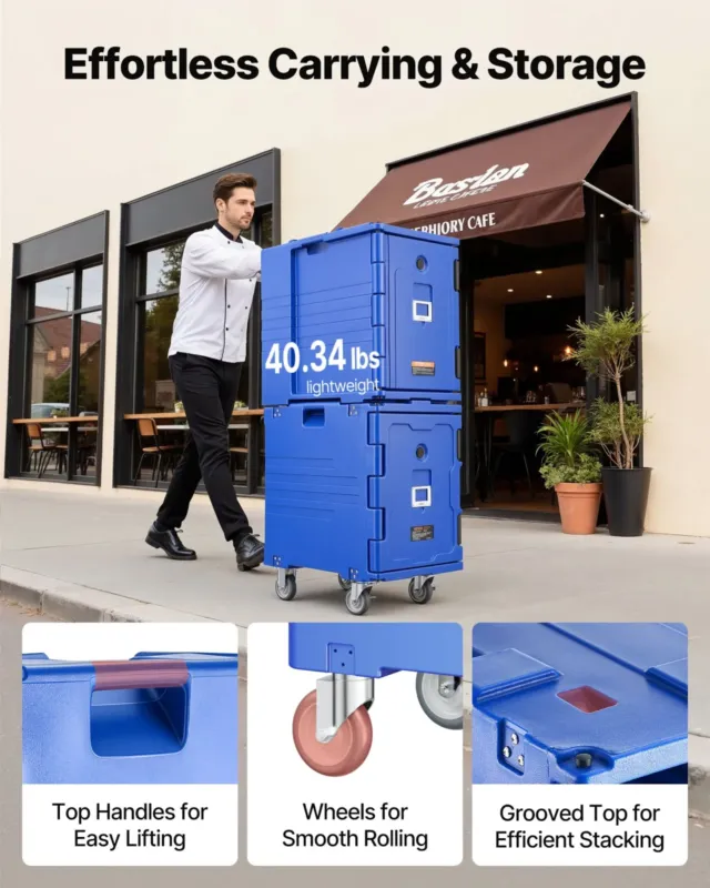 Termokast toidu transpordiks 77,6 L, sinine
